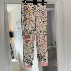 Cambio Floral Print Zippered Ankle Pants, Perfect For Spring/Summer - Size US 2